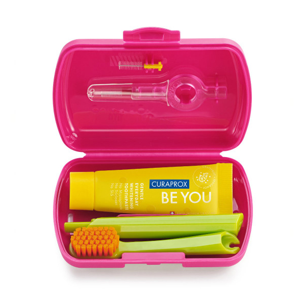 SET DENTAL DE VIAJE BE YOU - 1 CEPILLO - 1 MINI PASTA - 1 INTERPROX - CURAPROX