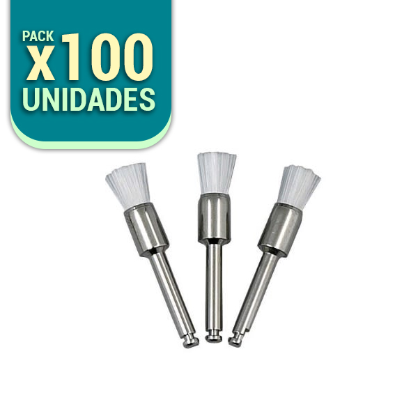 ESCOBILLA DE PROFILAXIS PUNTA NYLON UNIPENACHO OME CAJA X 100 UNID