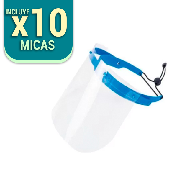 PROTECTOR FACIAL CINTILLO + 10 MICAS