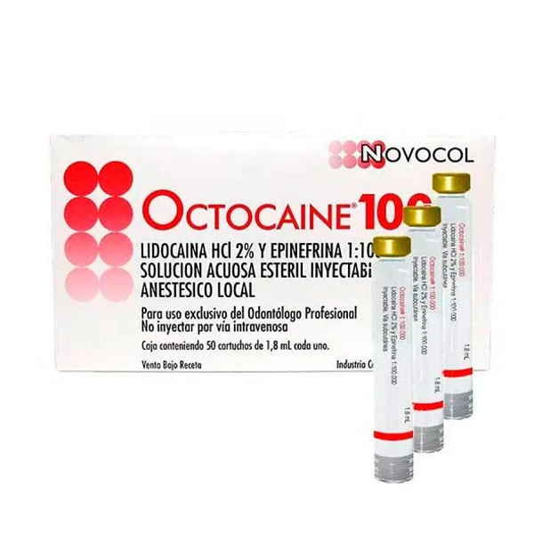 ANESTESIA - 2% OCTOCAINA, LIDOCAINA, 50/T VIDRIO, NOVOCOL