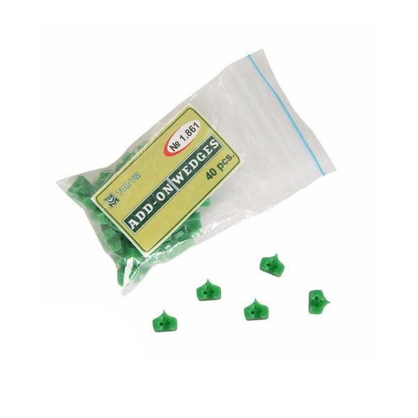 MATRICES - ADD-ON SILICONE WEDGES 40 PCS VERDE PARA DELTA RING / 1861