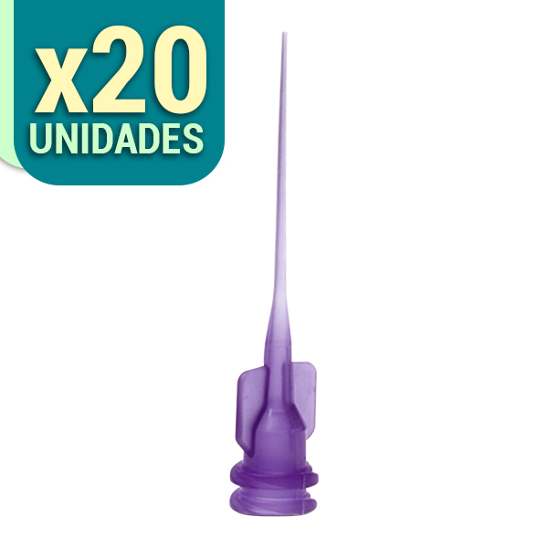 PUNTA CAPILLARY 0.014" X20 UNID MORADO - MICRO EYECTORES - ULTRADENT