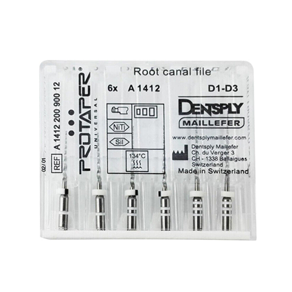 LIMA MECANIZADA - PROTAPER RETRATAMIENTO, D1 - D2 - D3 - MAILLEFER