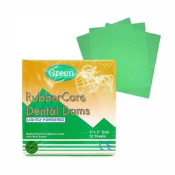 [BA00207] GOMA DIQUE - LATEX VERDE 5x5 - CAJA 52 LAMINAS - RUBBER