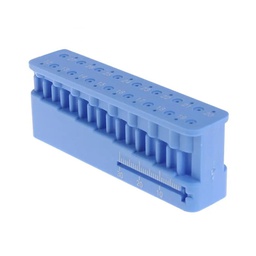 [AND018] REGLA ENDO - CALIBRADORA PLASTICA ESTERILIZABLE CON PERFORACIONES TIPO MINI ENDO BLOCK - AND